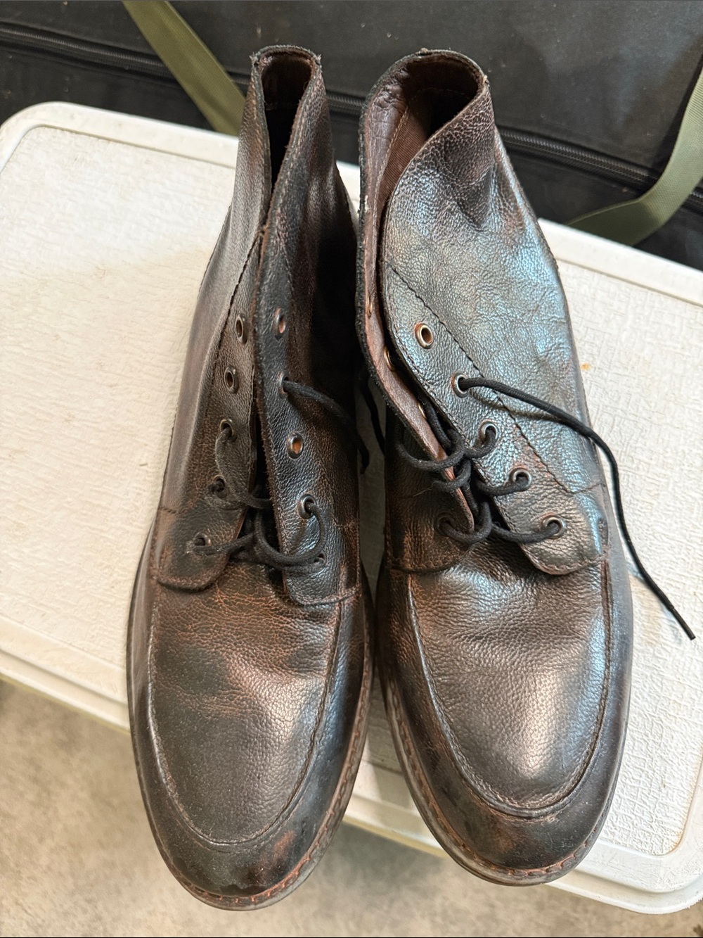 Men's Brown Leather Lace-Up Derby Shoes